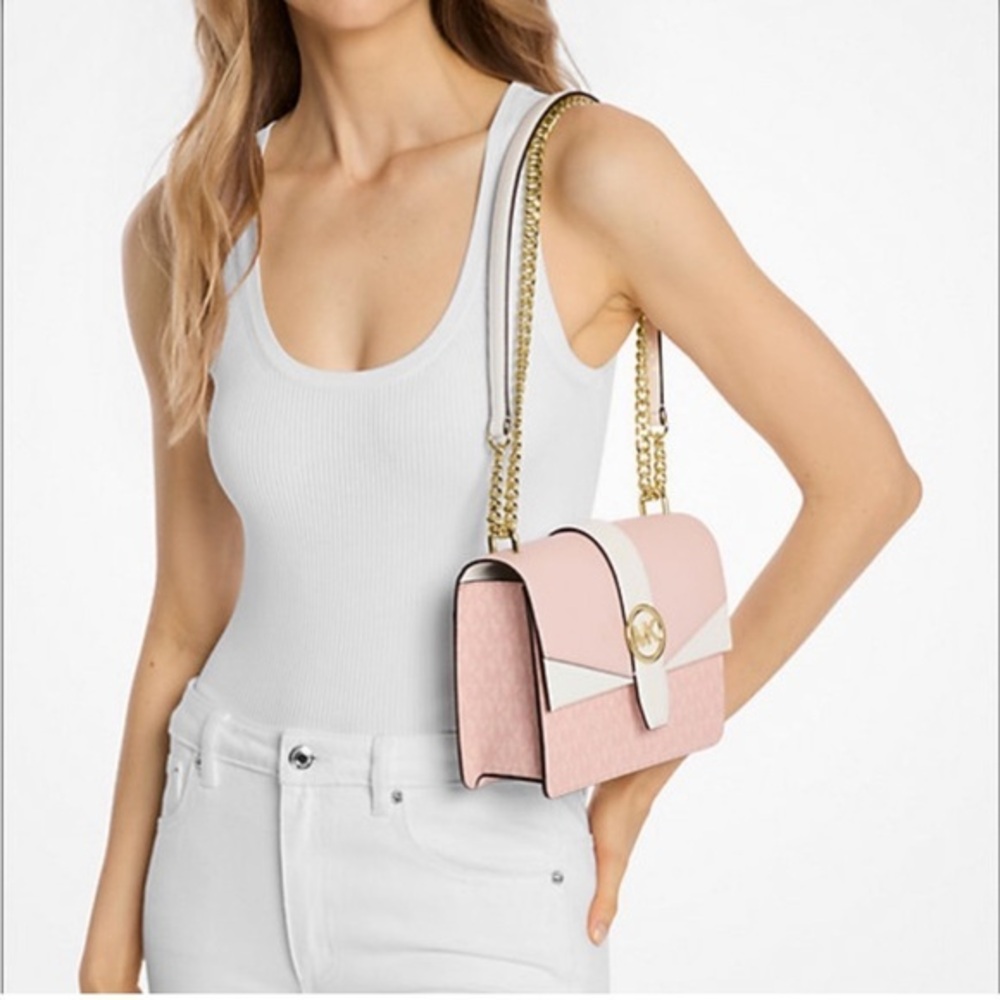 Michael Kors Greenwich Small Signature Logo Shoulder Crossbody Bag
